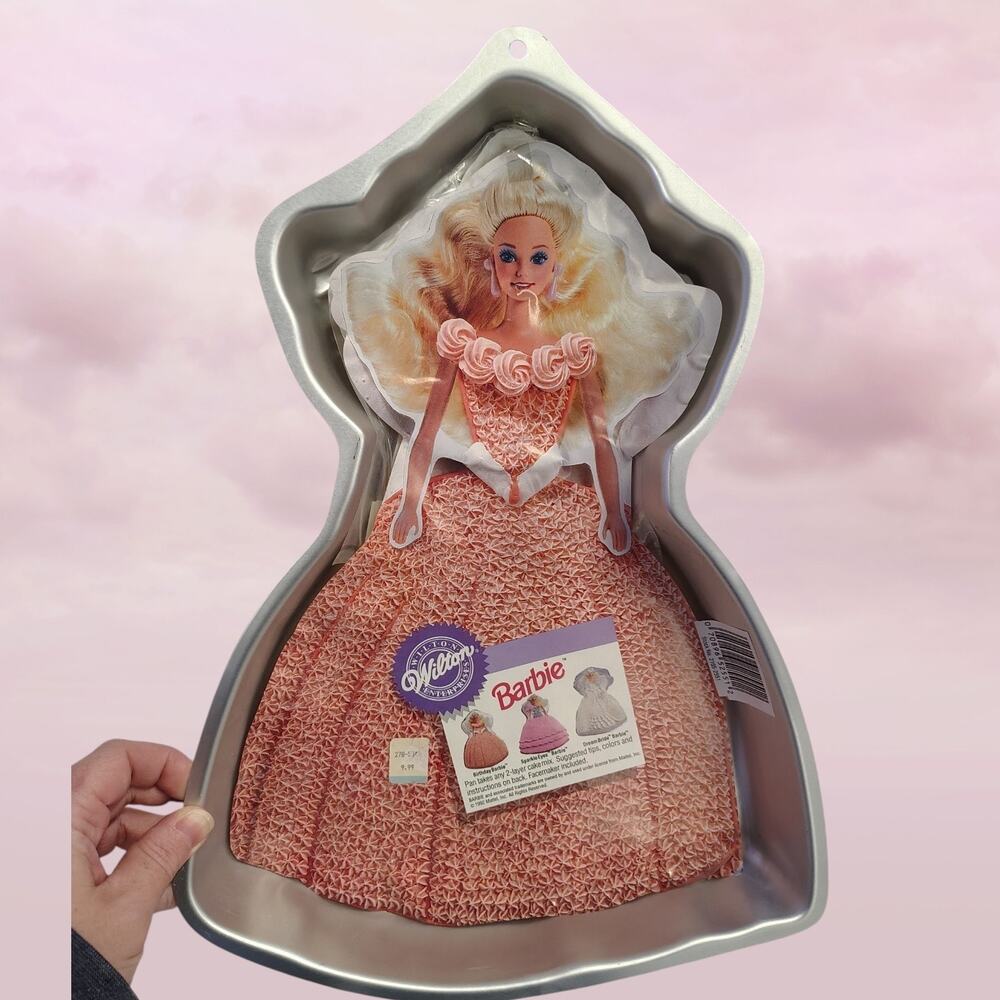 Wilton Metal Cake Pan 1992 Barbie Doll Princess Instructional Insert Facemaker